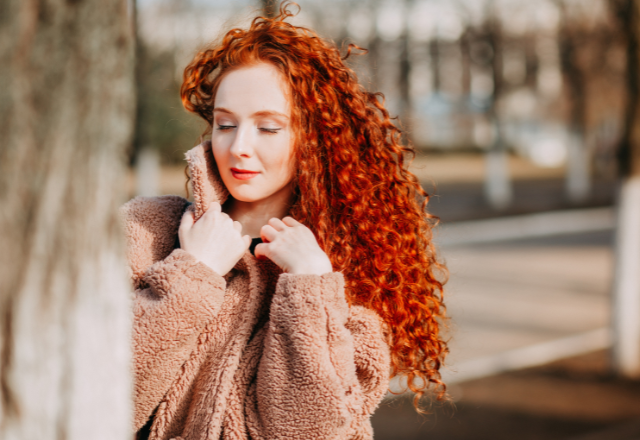 woman curly hair